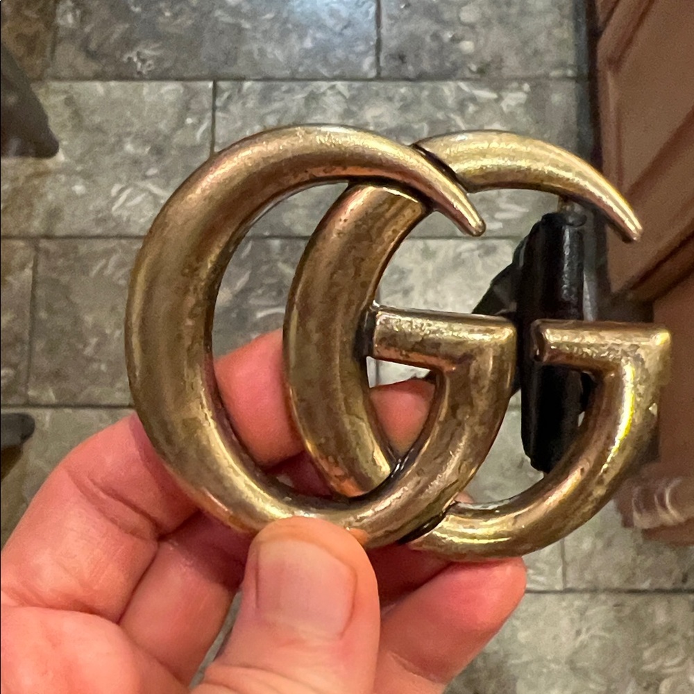 Gucci Marmot Black Leather Belt - Picture 7 of 14